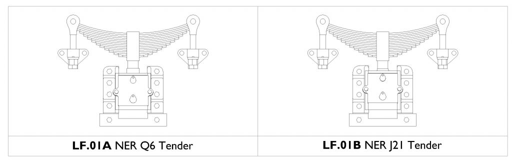 NER Tender Springs and Axleboxes